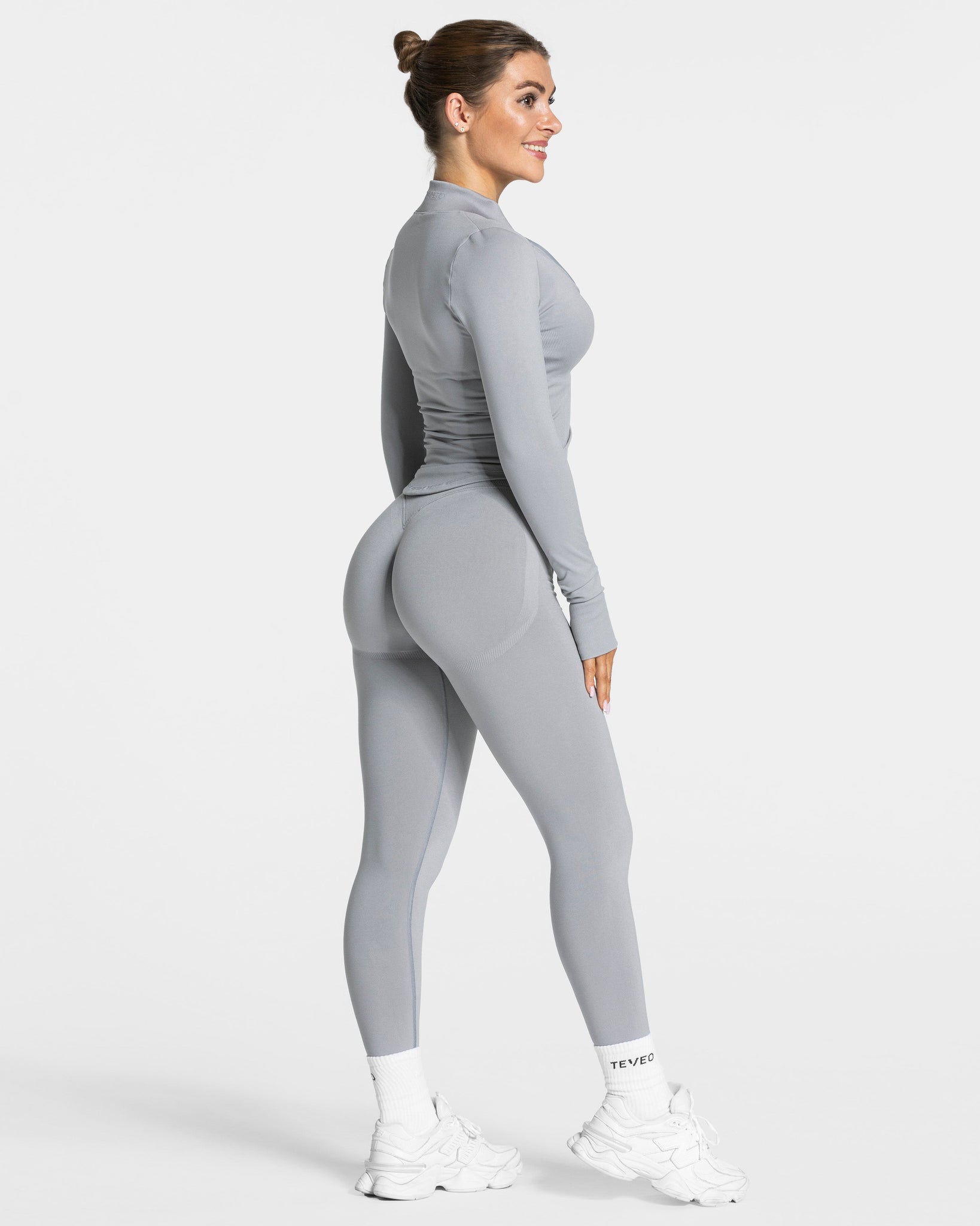 Femme Shaping Zip Jacke „Grau“