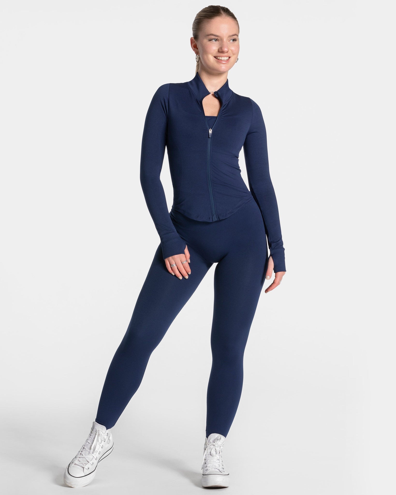 Femme Shaping Zip Jacke „Dunkelblau“