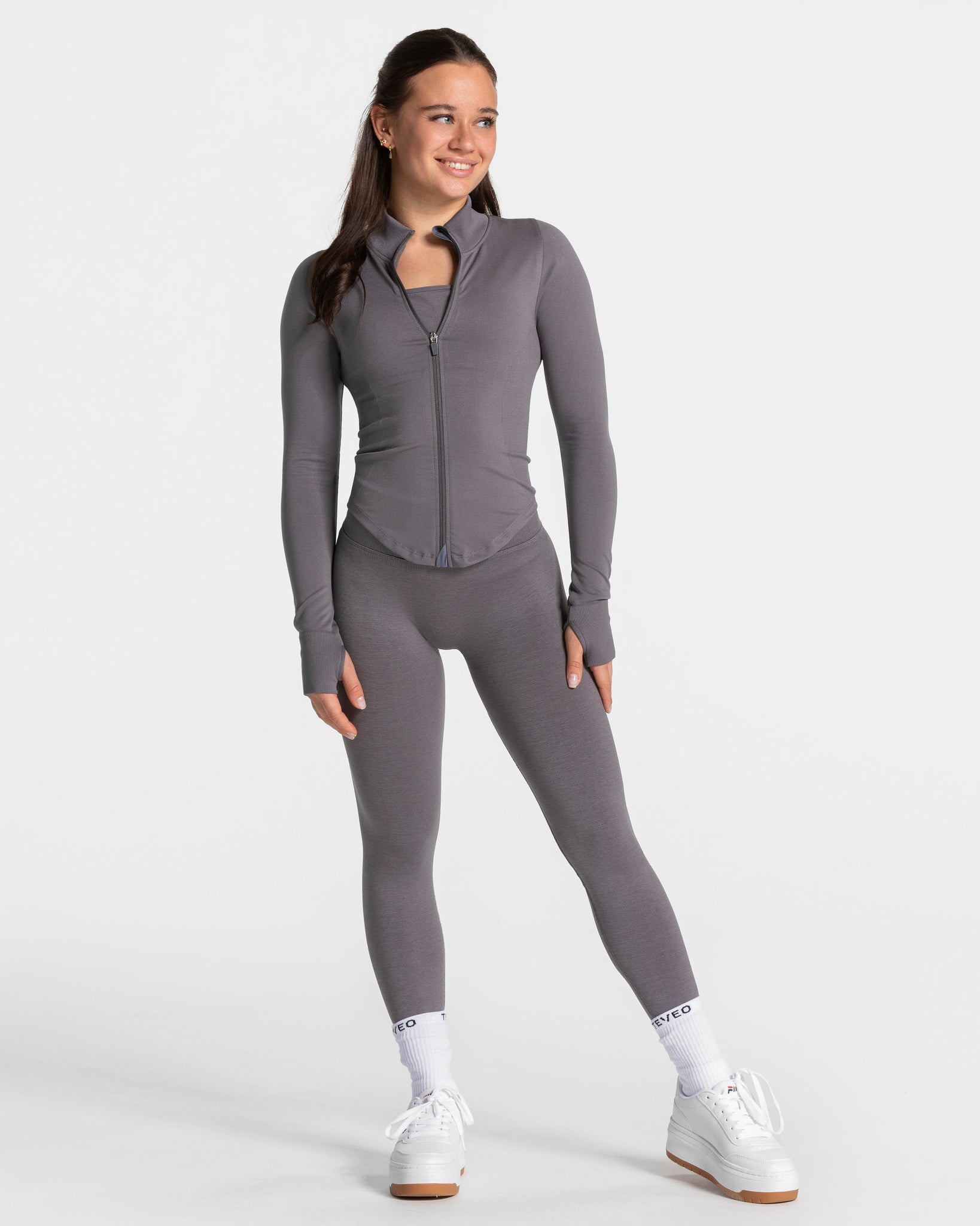 Femme Shaping Zip Jacke „Graphit“