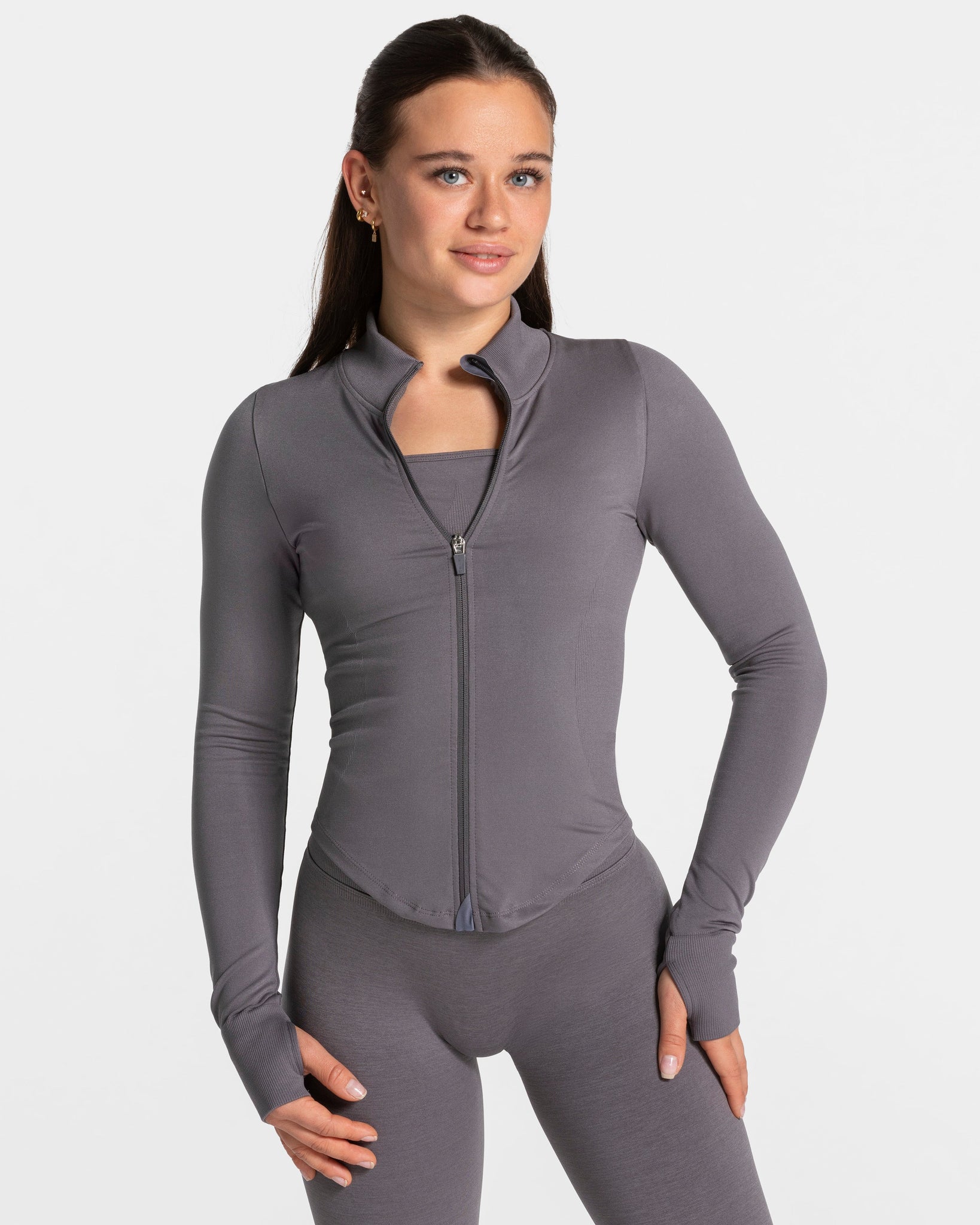 Femme Shaping Zip Jacke „Graphit“