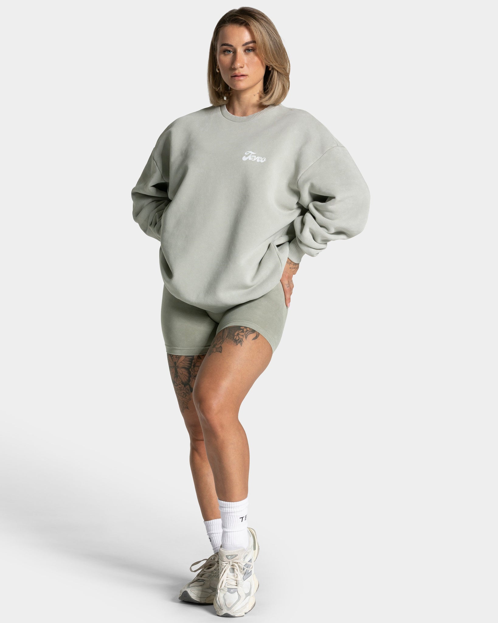 Acid Oversized Sweater „Salbei“