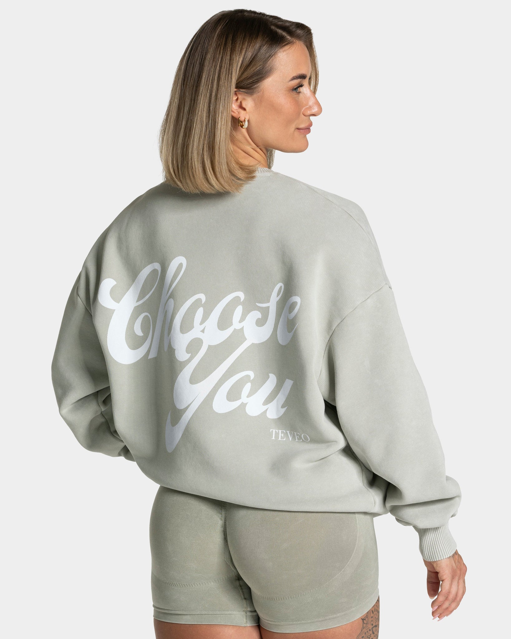 Acid Oversized Sweater „Salbei“
