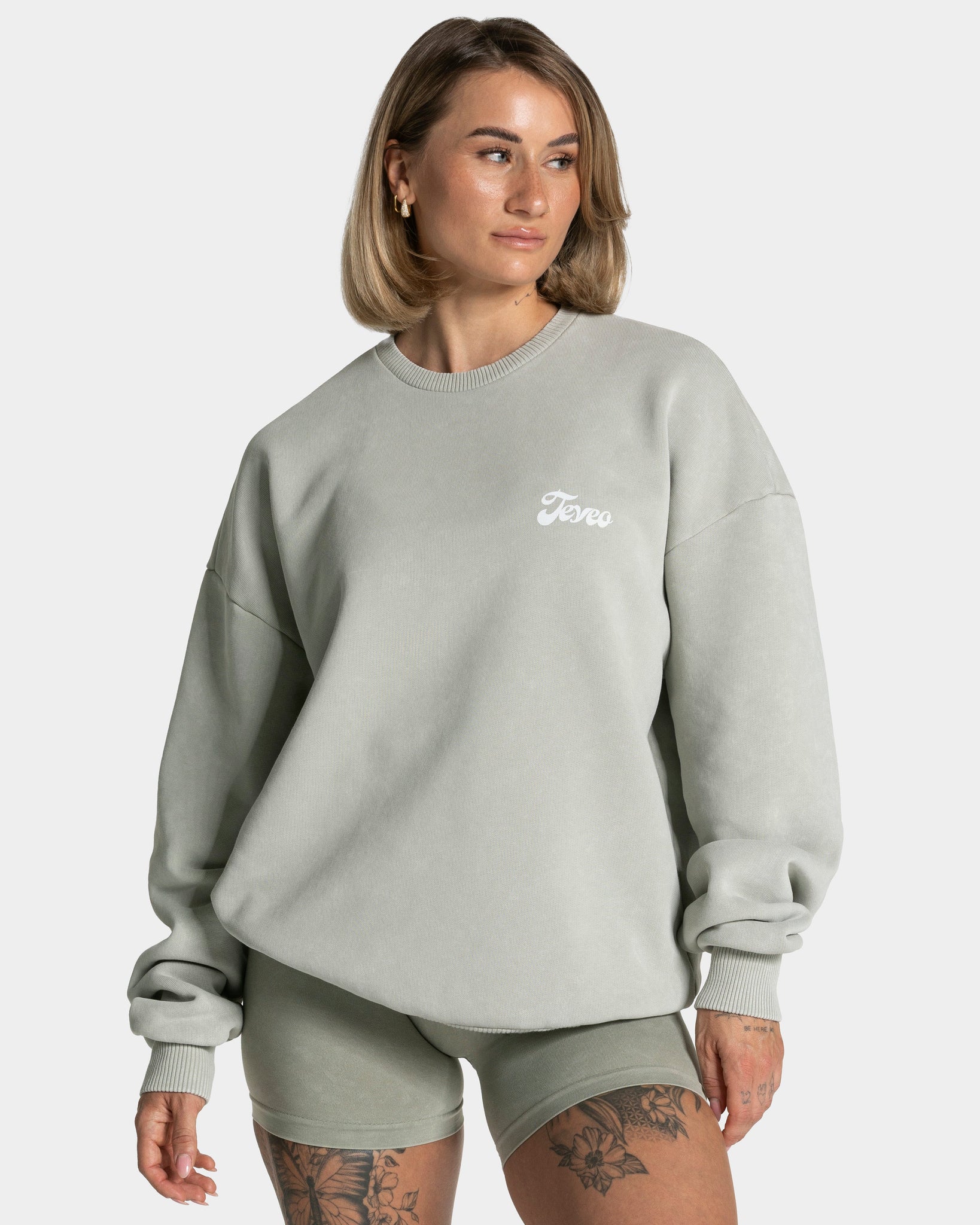 Acid Oversized Sweater „Salbei“