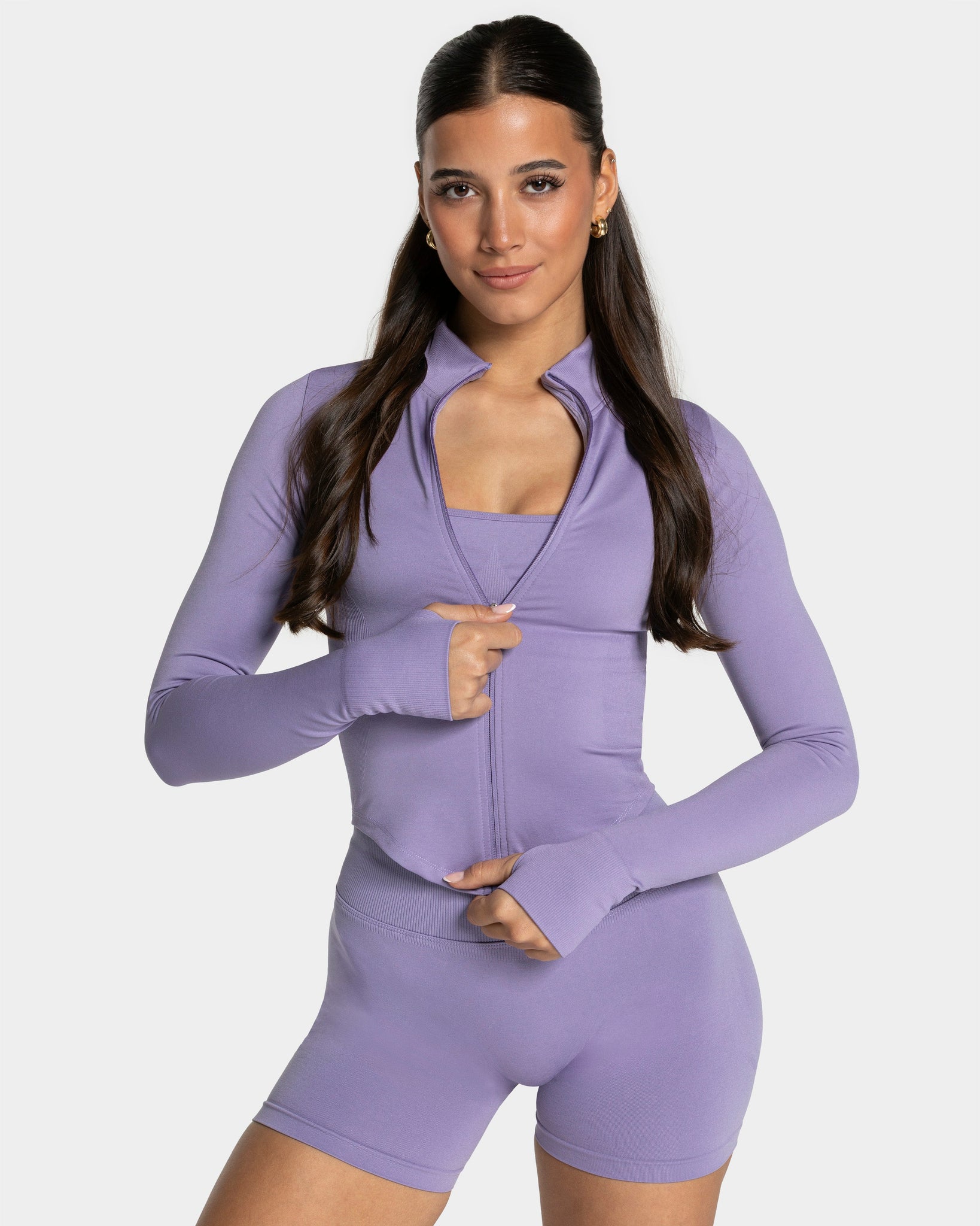 Femme Shaping Zip Jacke „Lavendel“