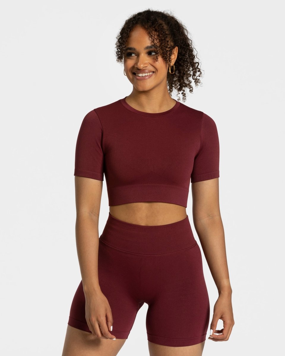 Sensation Crop Top "Weinrot"