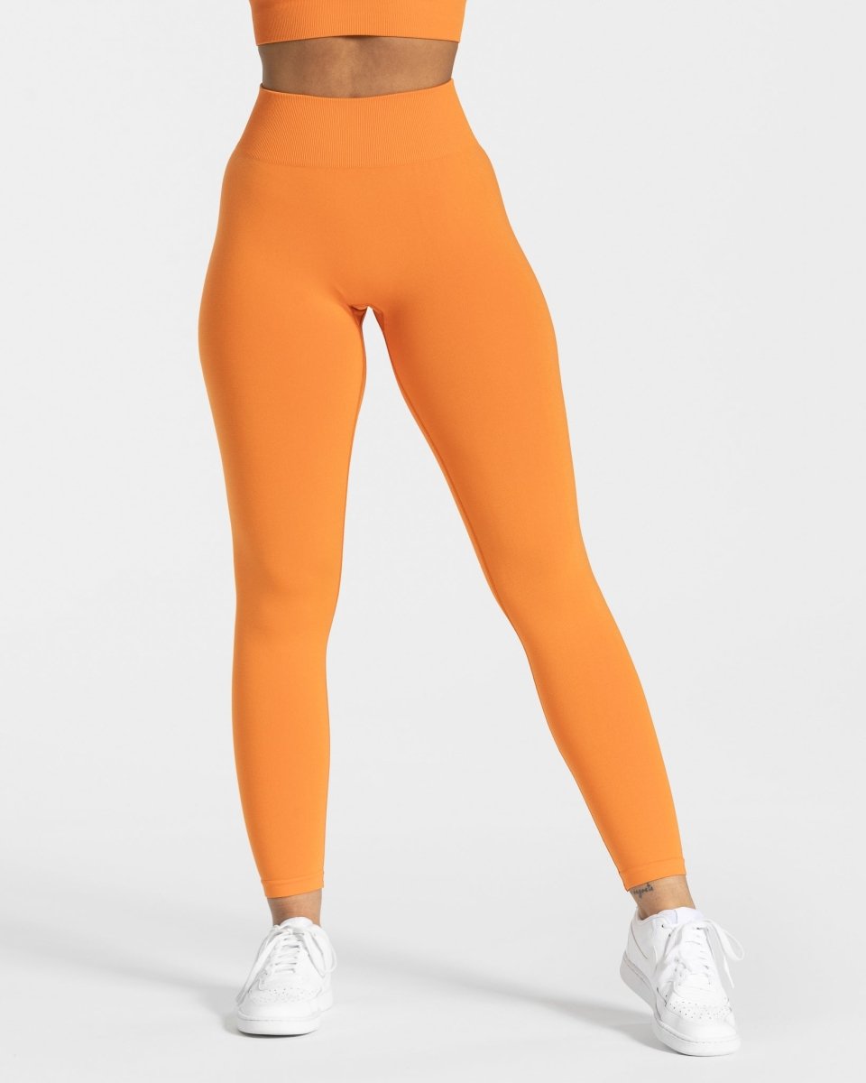 Zeitlose Scrunch Leggings „Orange“