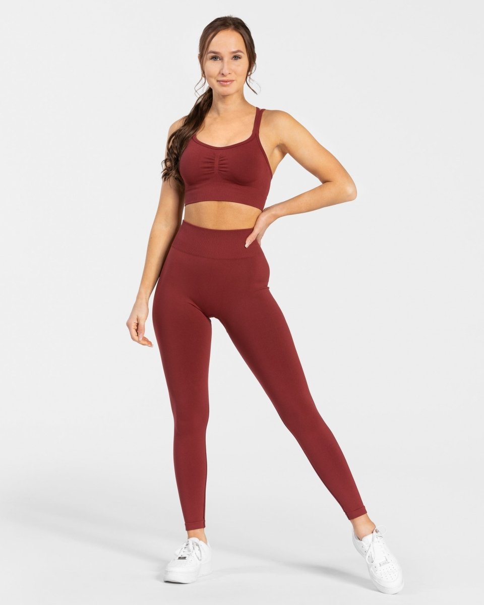 Timeless Scrunch Leggings "Weinrot"